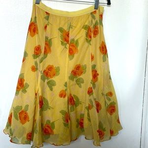 Vintage Free people floral yellow skirt